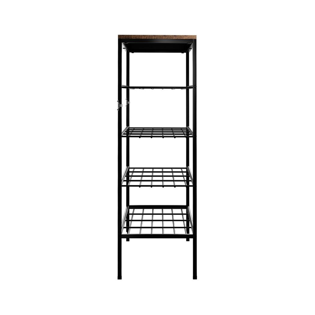 Artiss Shoe Rack 5-tier 25 Pairs Walnut Bob-Shoe Storage Cabinets-PEROZ Accessories