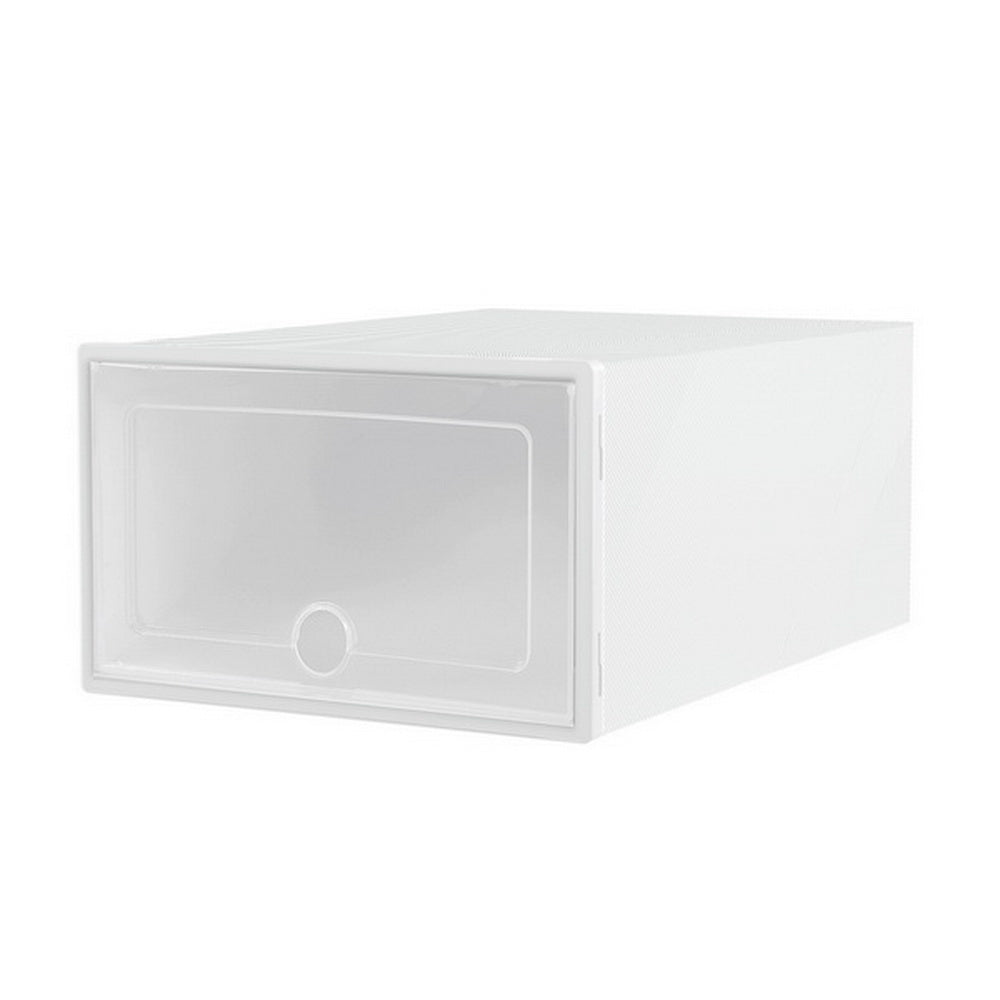 Artiss Shoe Box Rack DIY Set of 12 Stackable White Abel-Shoe Storage Cabinets-PEROZ Accessories