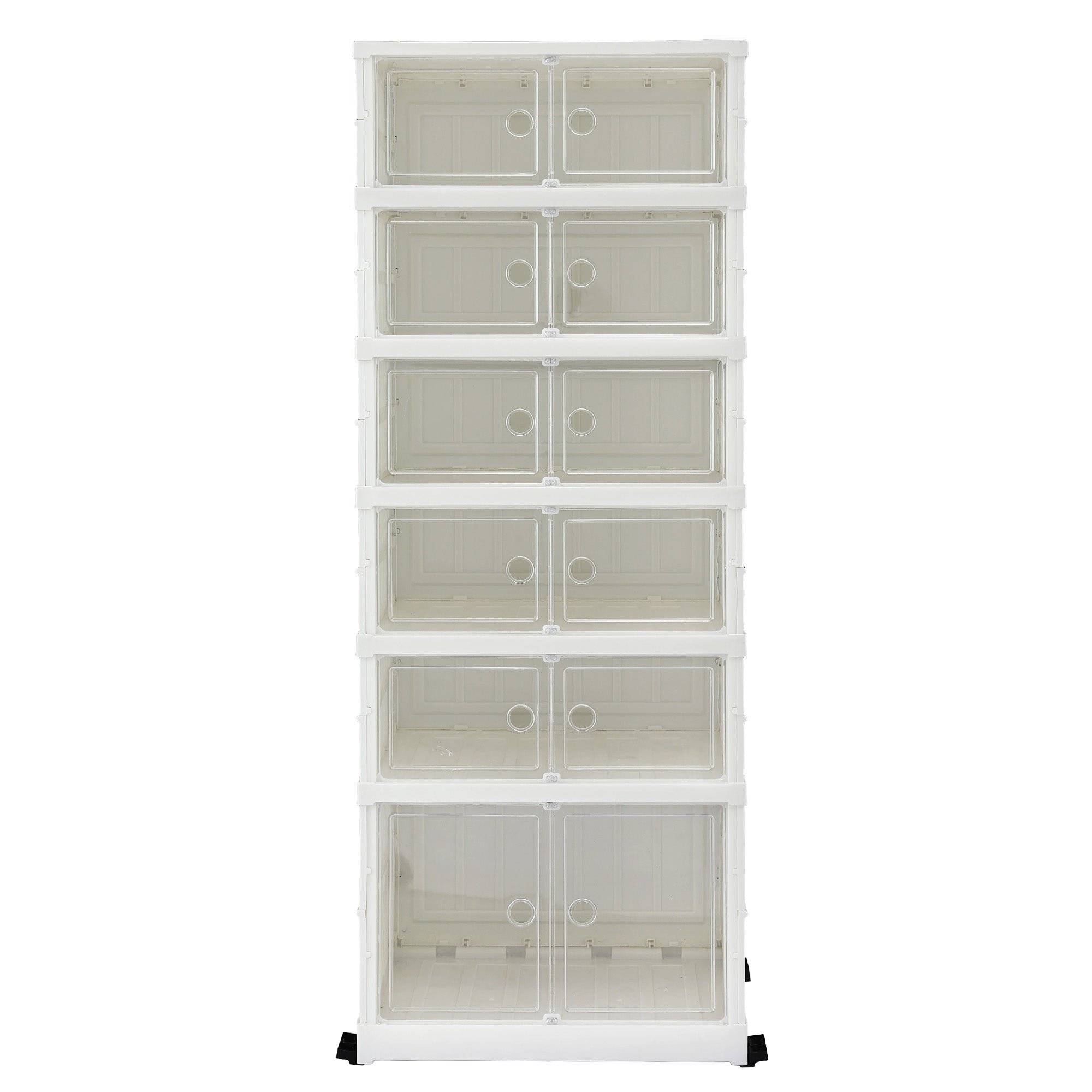Artiss Foldable Shoe Storage Box 6 Tier 12 Pairs Entryway-Furniture > Living Room > Shoe Storage-PEROZ Accessories