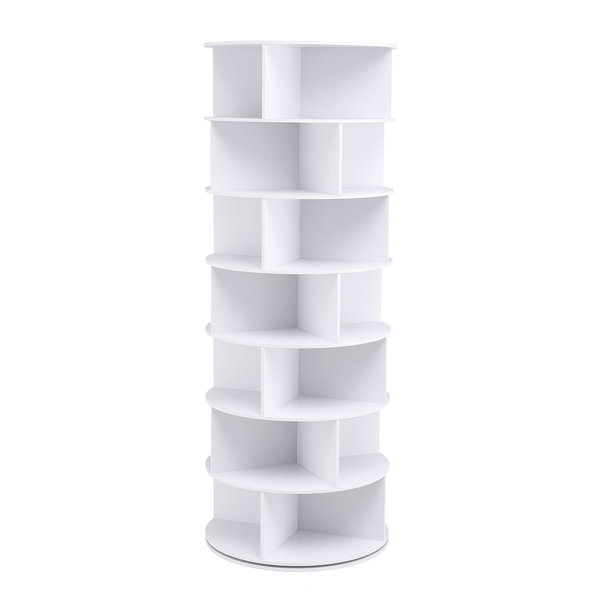 Artiss 7 Tier 360° Rotating Shoe Rack Storage Display Shelf White-Furniture > Living Room > Shoe Storage-PEROZ Accessories