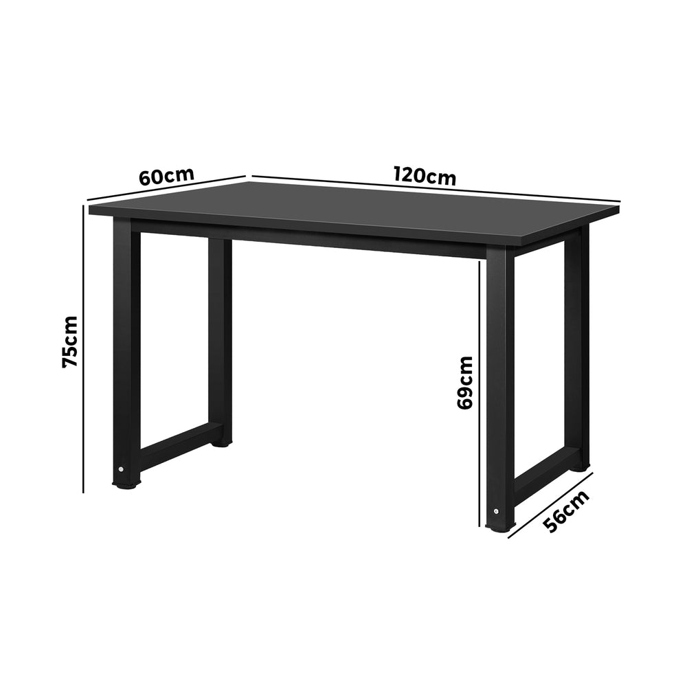 Oikiture Computer Desk Home Office Table Study Workstation Laptop Desks 120cm-Office Desks-PEROZ Accessories