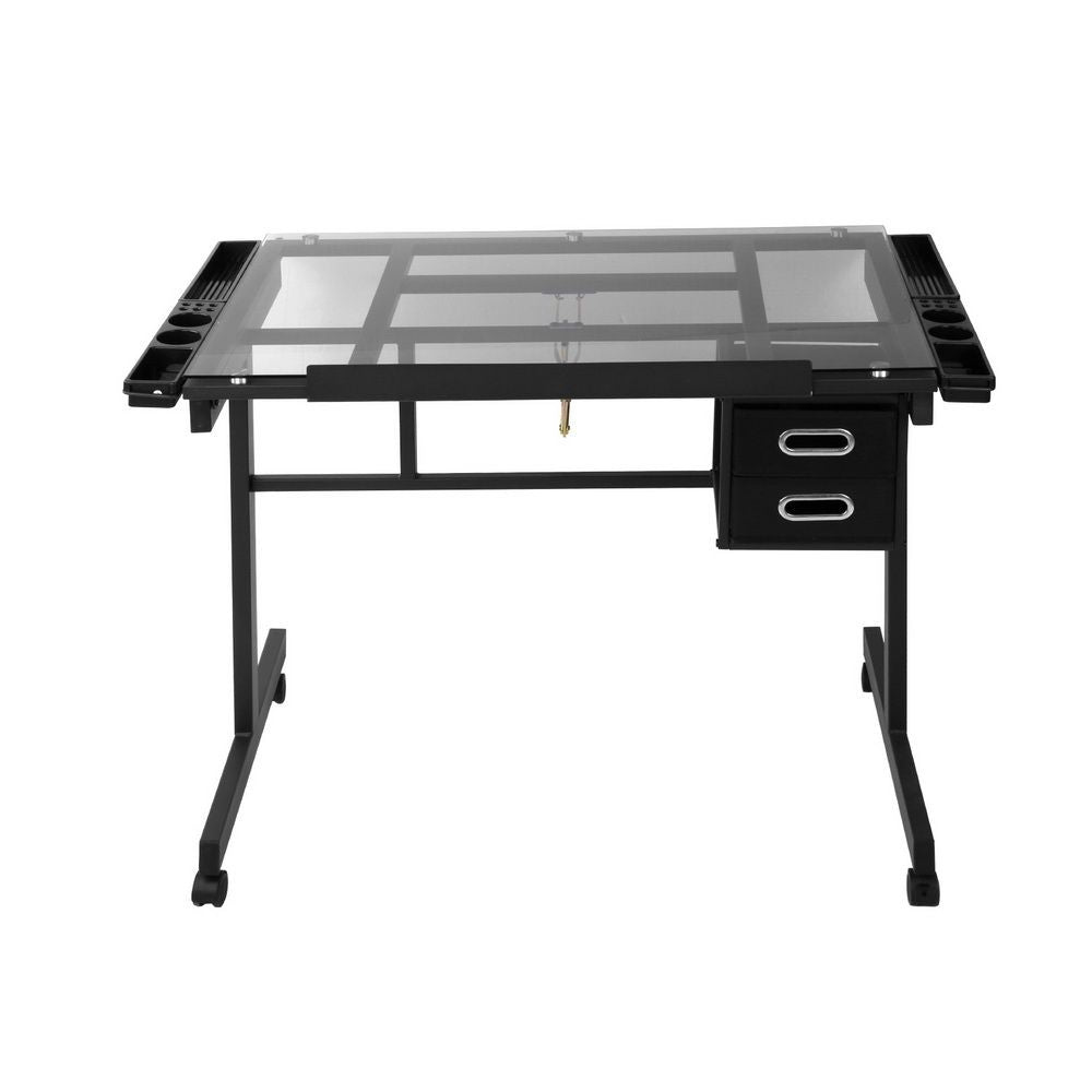 Artiss Drawing Desk Drafting Table Black-Furniture > Office-PEROZ Accessories