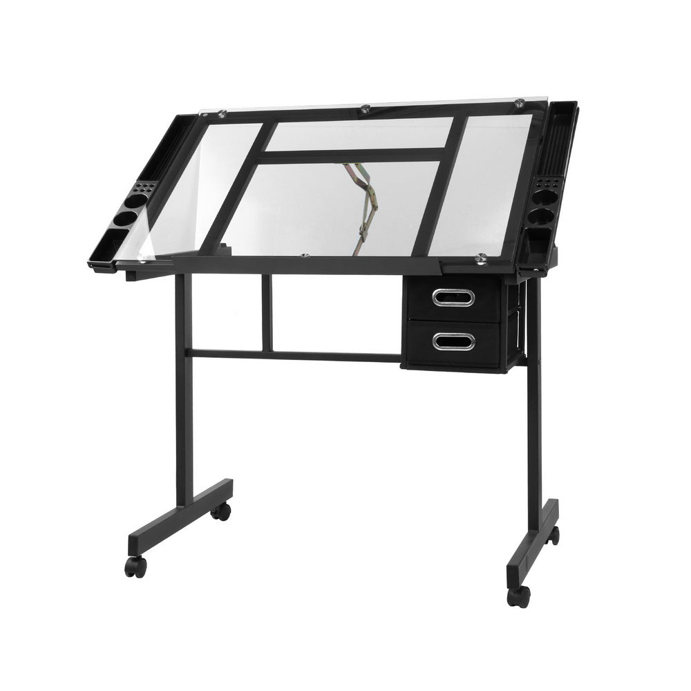 Artiss Drawing Desk Drafting Table Black-Furniture > Office-PEROZ Accessories