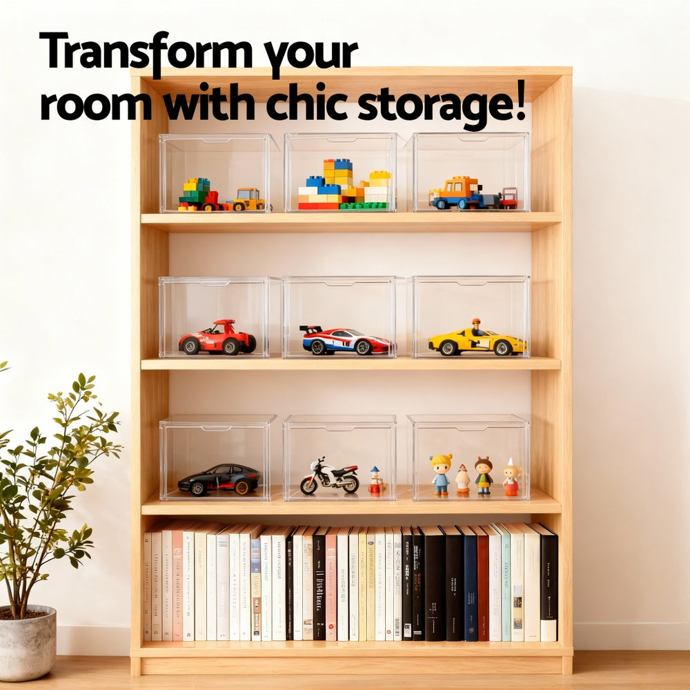 Artiss Clear Acrylic Display Case Dustproof Protection Box For Toys 27CM-Home & Garden > Hobbies > Arts & Crafts-PEROZ Accessories