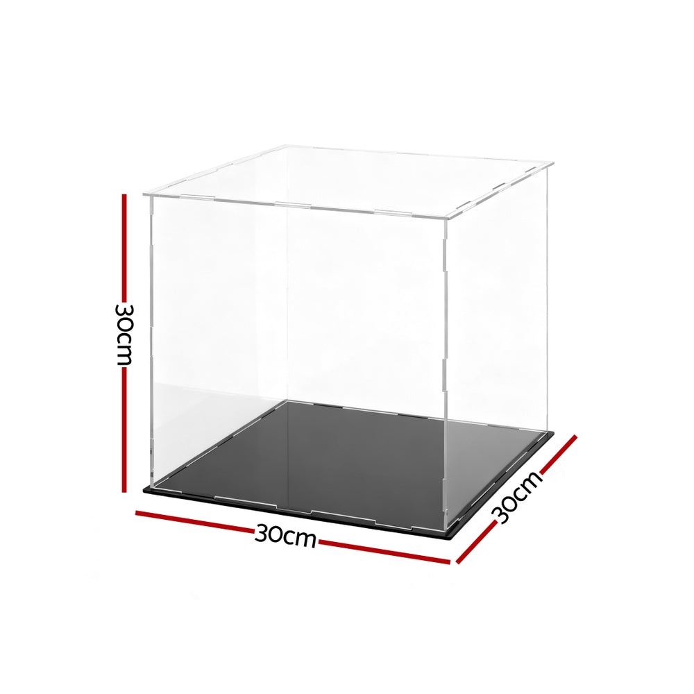 Artiss Clear Acrylic Display Case Dustproof Protection Box For Car Toys 30CM-Home & Garden > Hobbies > Arts & Crafts-PEROZ Accessories