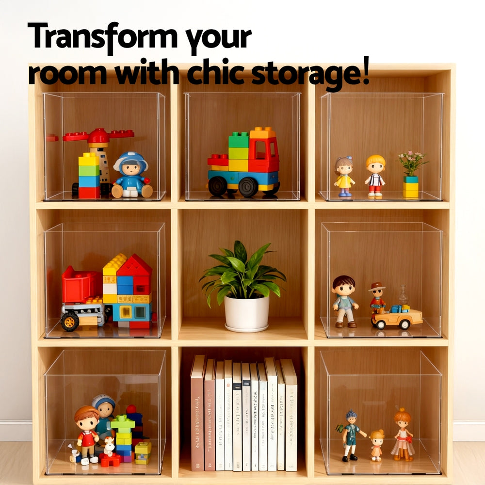 Artiss Clear Acrylic Display Case Dustproof Protection Box For Car Toys 30CM-Home & Garden > Hobbies > Arts & Crafts-PEROZ Accessories