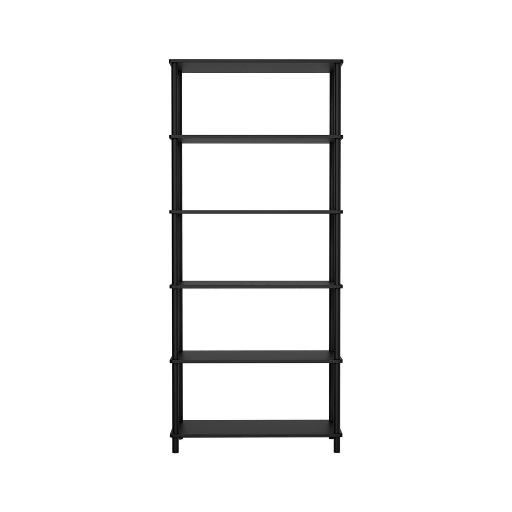 Oikiture Display Shelf 5 Tier Bookshelf Storage Rack Black-Display Shelf-PEROZ Accessories