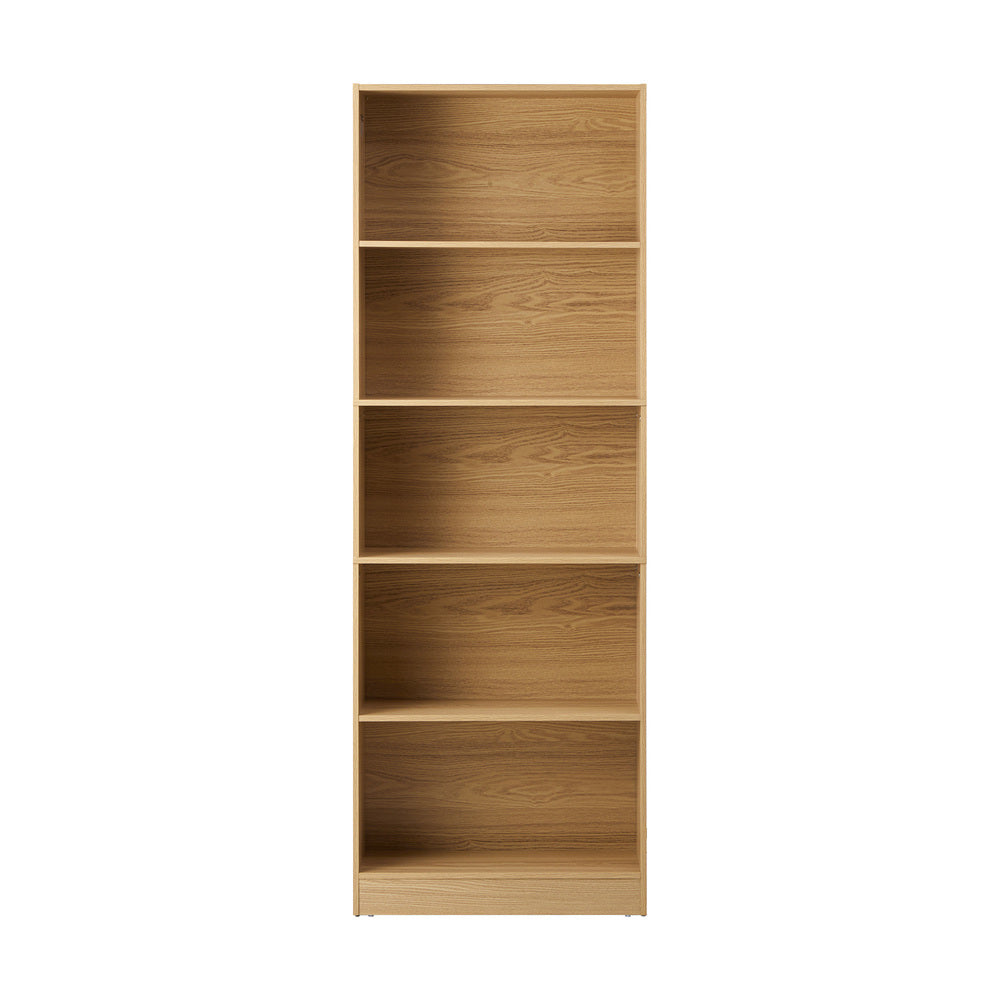 Oikiture Bookshelf Display Shelf 5-Tier Natural-Display Shelf-PEROZ Accessories