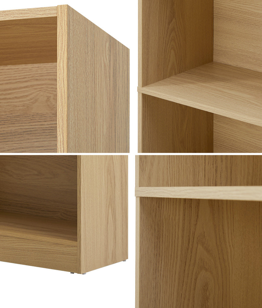 Oikiture Bookshelf Display Shelf 5-Tier Natural-Display Shelf-PEROZ Accessories
