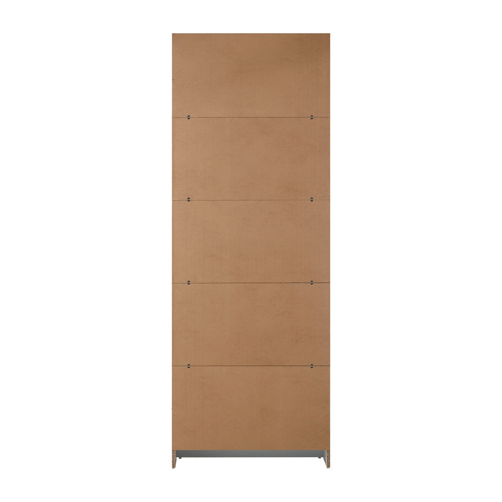 Oikiture Bookshelf Display Shelf 5-Tier White-Display Shelf-PEROZ Accessories