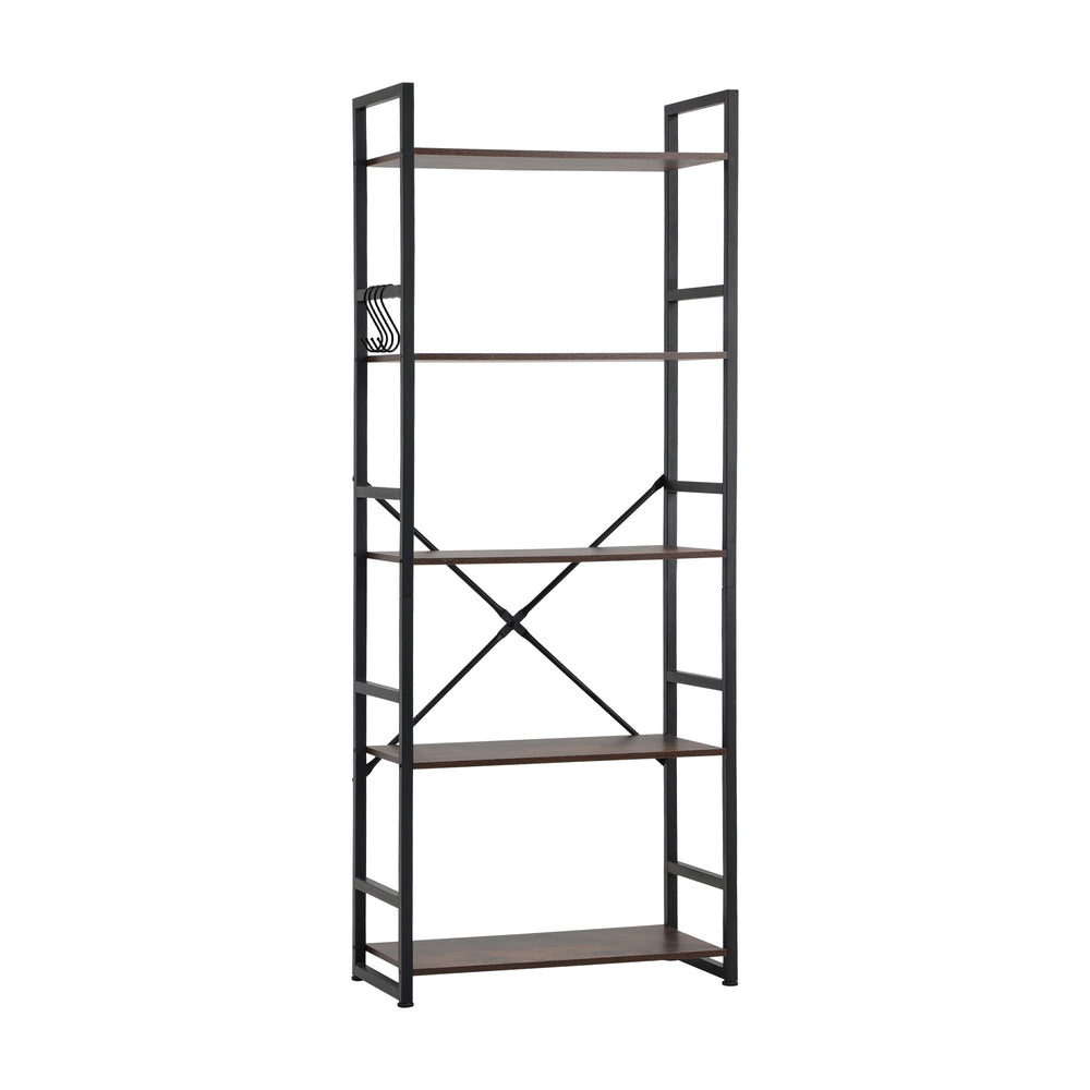 Oikiture Display Shelf 5-Tier Shelves Stand Rack 60CM-Bookshelf-PEROZ Accessories