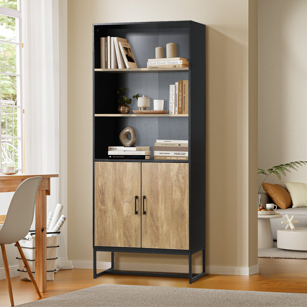 Oikiture Display Shelf 5-Tier Storage Shelves Bookcase Cupboard-Display Shelf-PEROZ Accessories