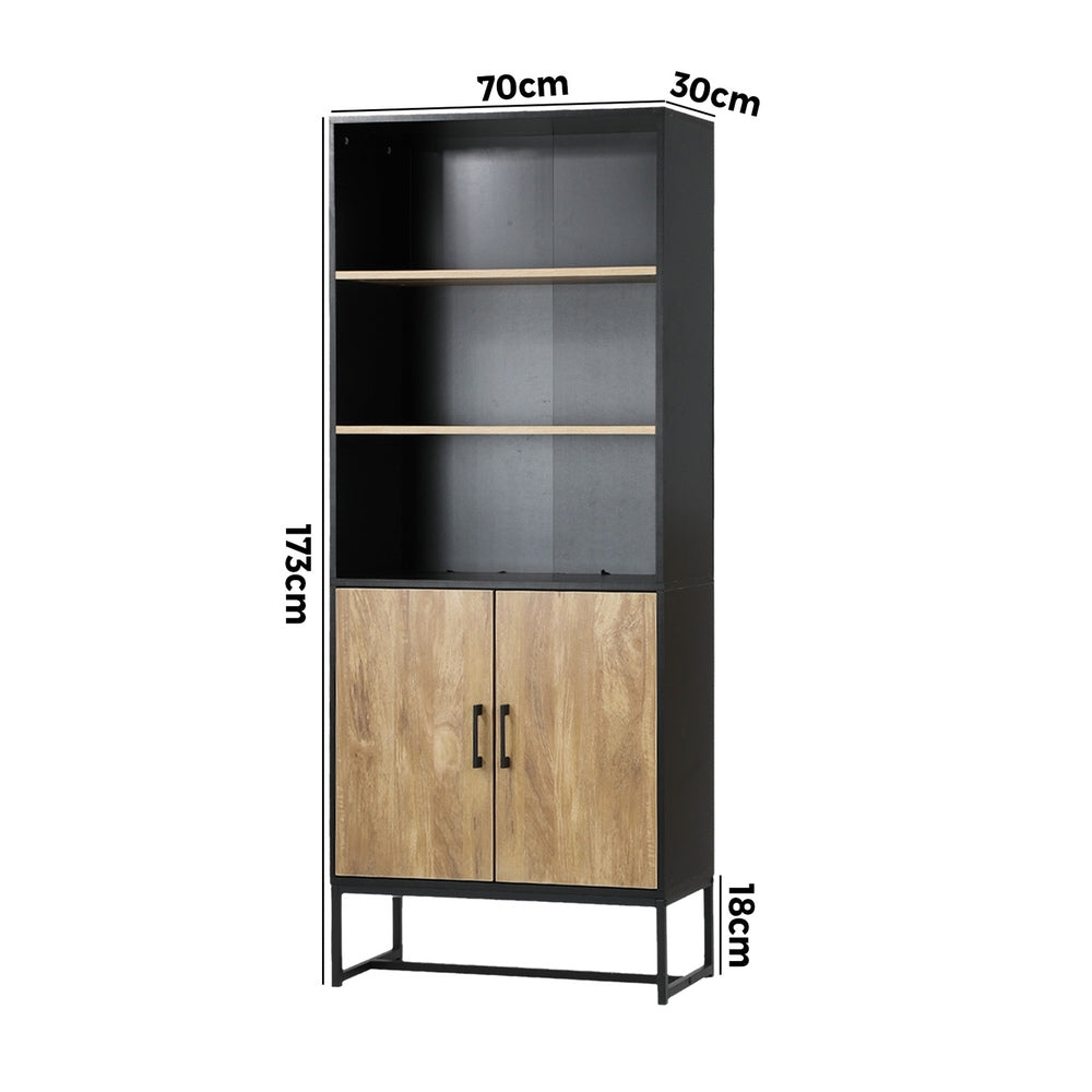 Oikiture Display Shelf 5-Tier Storage Shelves Bookcase Cupboard-Display Shelf-PEROZ Accessories