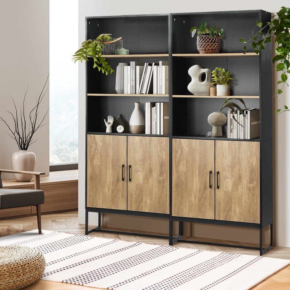 Oikiture Display Shelf 5-Tier Storage Shelves Bookcase Cupboard-Display Shelf-PEROZ Accessories
