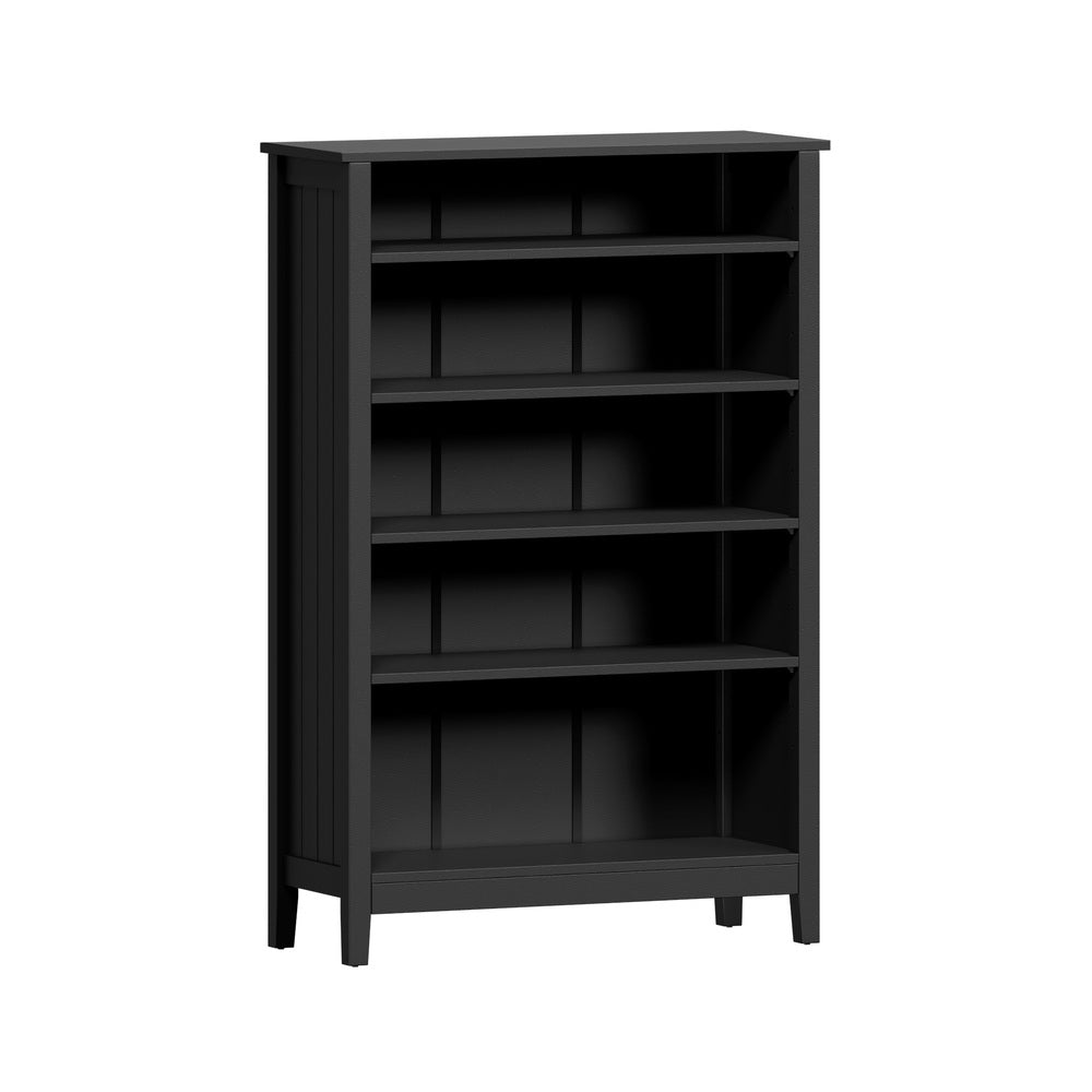 Oikiture Bookshelf Bookcase Display Shelf 5-Tier Storage Cabinet Black-Display Shelf-PEROZ Accessories