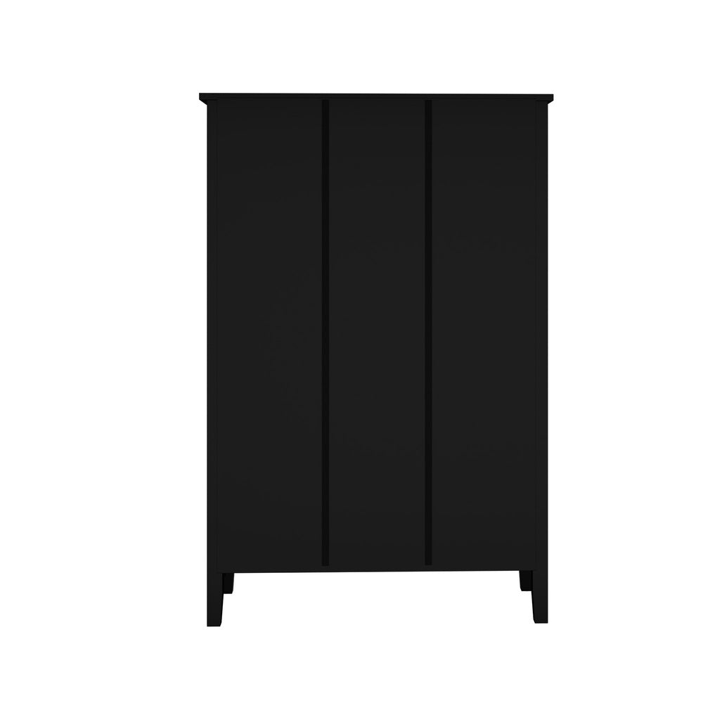 Oikiture Bookshelf Bookcase Display Shelf 5-Tier Storage Cabinet Black-Display Shelf-PEROZ Accessories