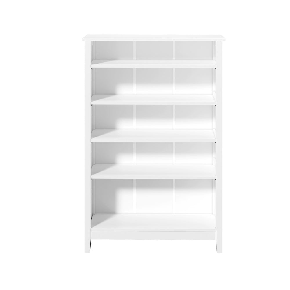 Oikiture Bookshelf Bookcase Display Shelf 5-Tier Storage Cabinet White-Display Shelf-PEROZ Accessories