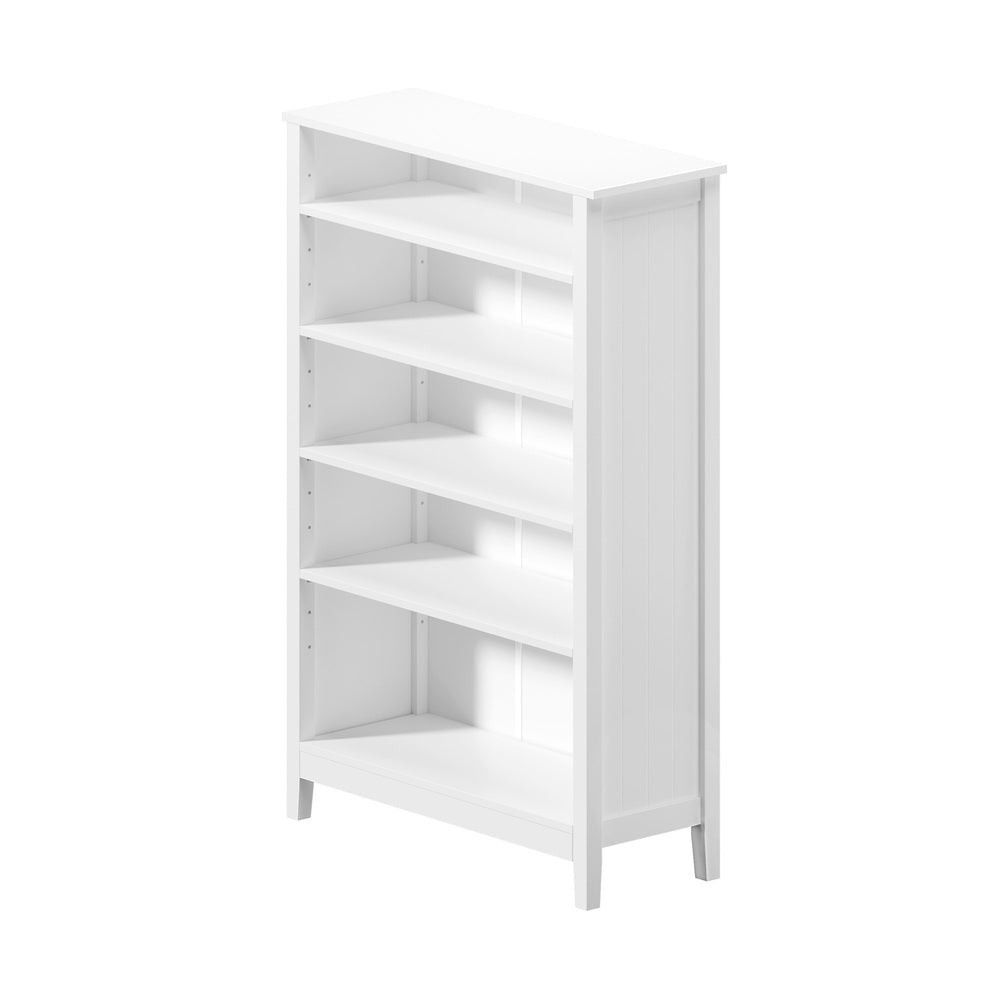 Oikiture Bookshelf Bookcase Display Shelf 5-Tier Storage Cabinet White-Display Shelf-PEROZ Accessories