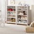 Oikiture Bookshelf Bookcase Display Shelf 5-Tier Storage Cabinet White-Display Shelf-PEROZ Accessories