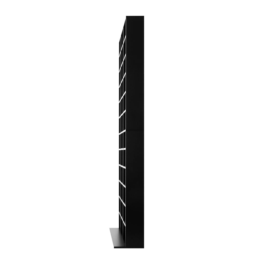 Oikiture Bookcase Bookshelf 1044 CD/DVD Rack Wooden Shelving Unit Display Shelf-Black-Bookcases & Shelves-PEROZ Accessories