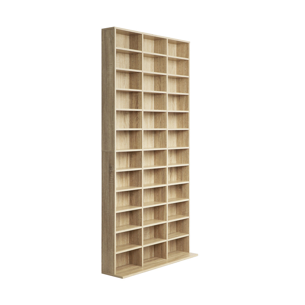 Oikiture Bookcase Bookshelf 1044 CD/DVD Rack Wooden Shelving Unit Display Shelf-Bookcases & Shelves-PEROZ Accessories