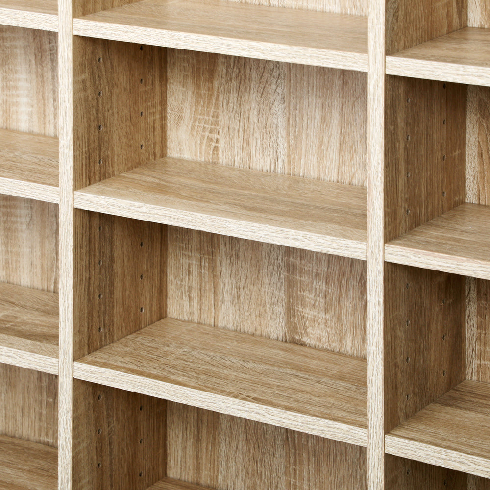 Oikiture Bookcase Bookshelf 1044 CD/DVD Rack Wooden Shelving Unit Display Shelf-Bookcases & Shelves-PEROZ Accessories