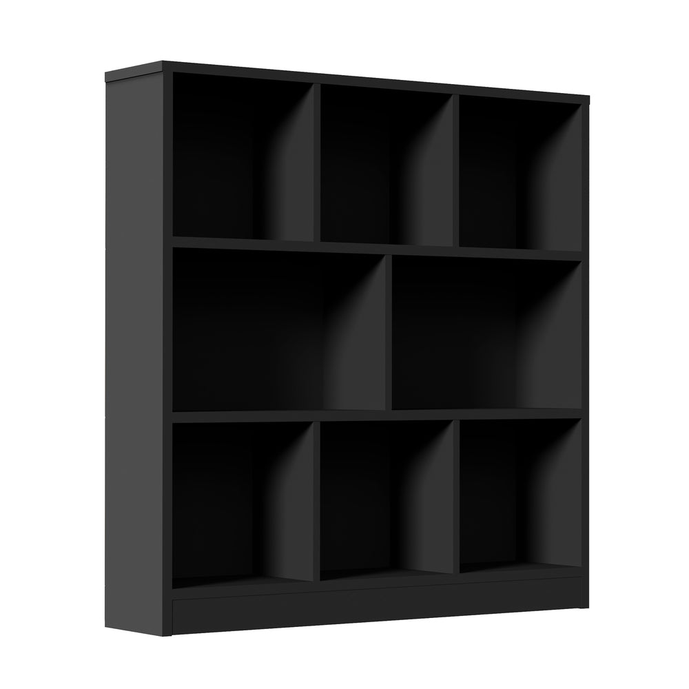 Oikiture Bookshelf Display Shelves Unit Storage Organizer Black-Display Shelf-PEROZ Accessories