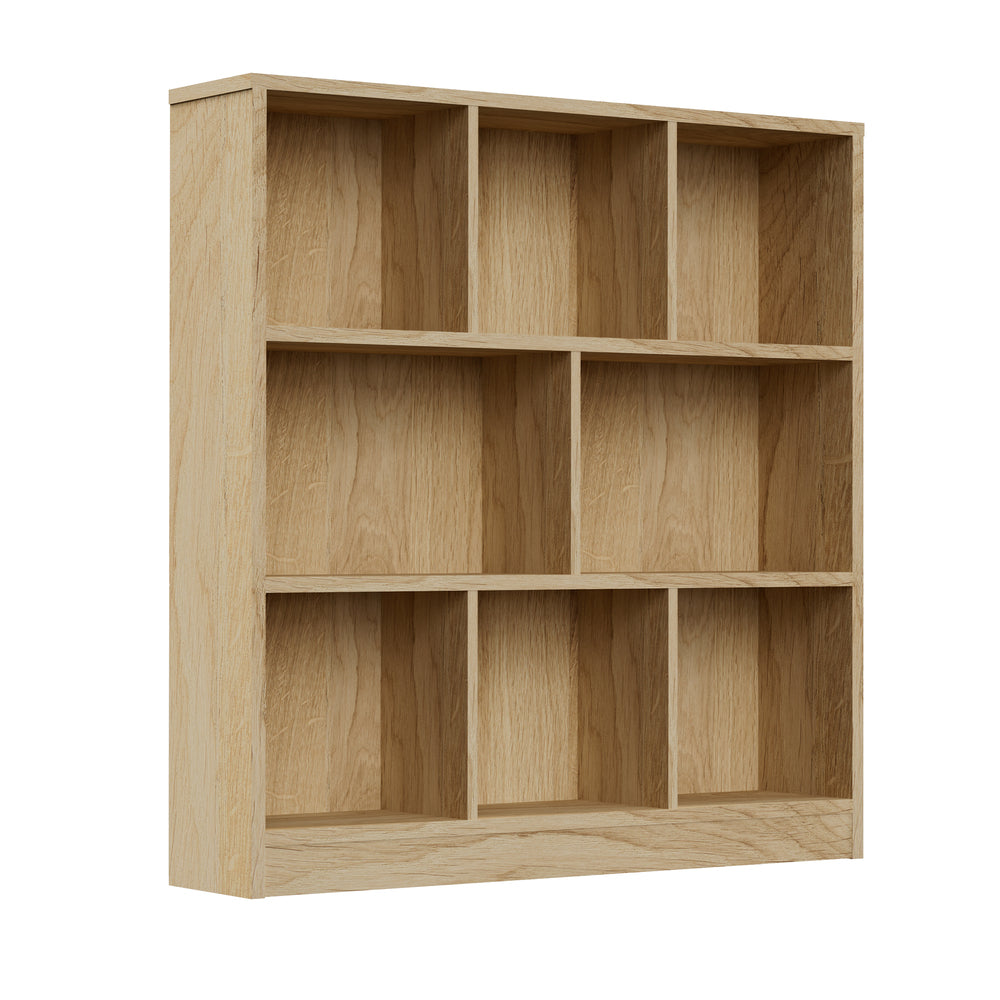 Oikiture Bookshelf Display Shelves Unit Storage Organizer Natural-Display Shelf-PEROZ Accessories