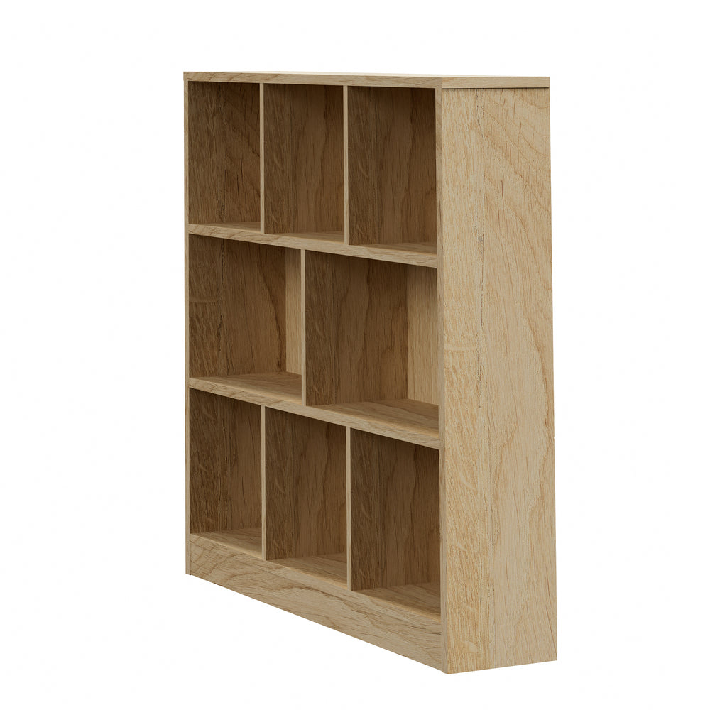 Oikiture Bookshelf Display Shelves Unit Storage Organizer Natural-Display Shelf-PEROZ Accessories