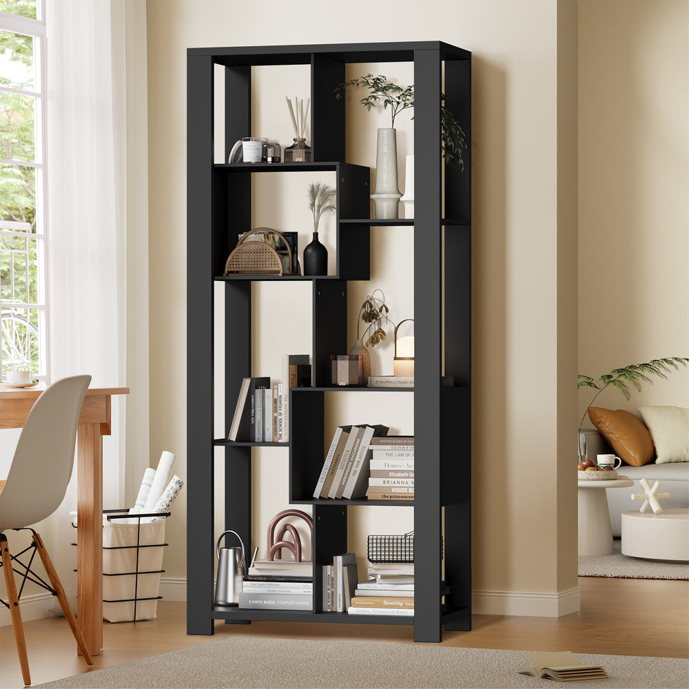 Oikiture Display Shelf Open Multi-tier Shelves Black-Display Shelf-PEROZ Accessories