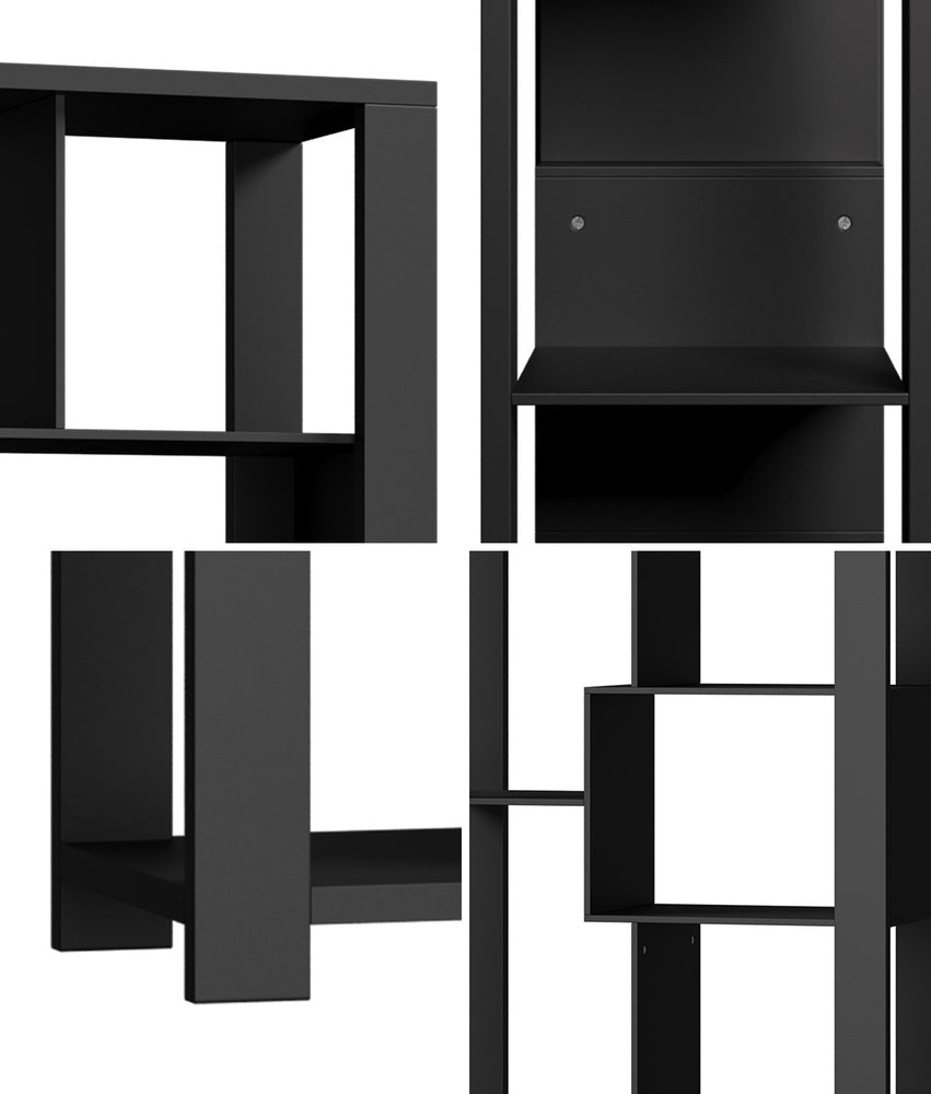 Oikiture Display Shelf Open Multi-tier Shelves Black-Display Shelf-PEROZ Accessories