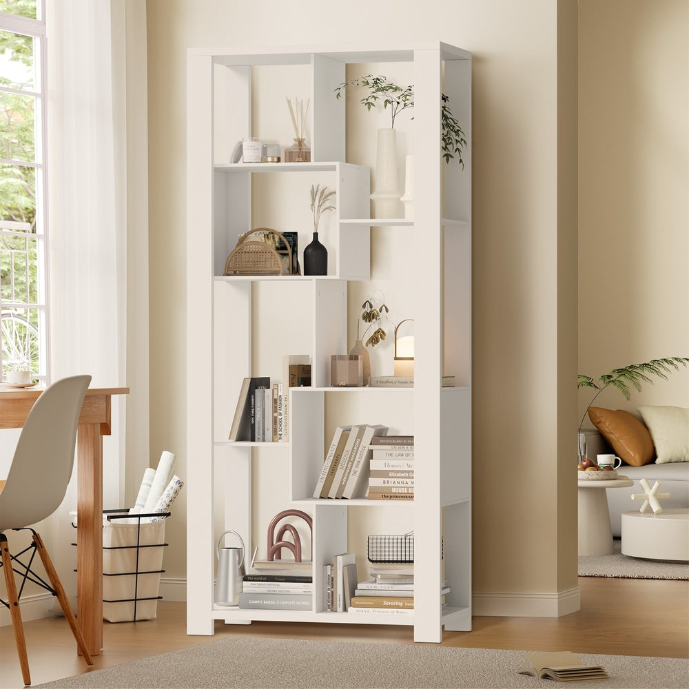 Oikiture Display Shelf Open Multi-tier Shelves White-Display Shelf-PEROZ Accessories