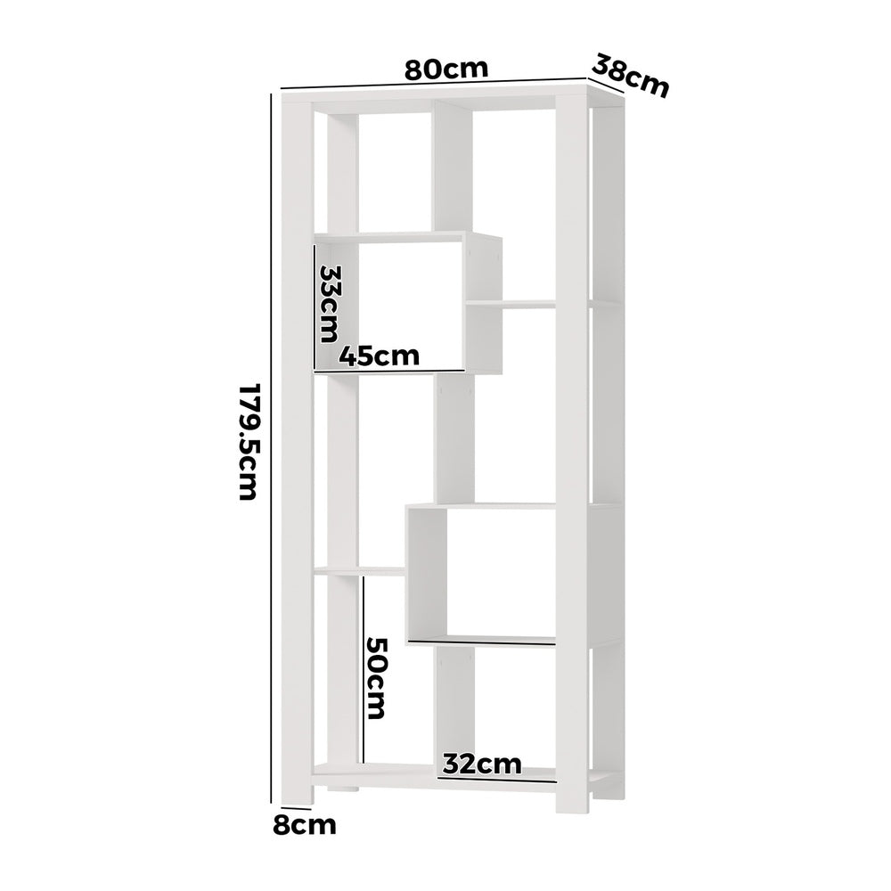 Oikiture Display Shelf Open Multi-tier Shelves White-Display Shelf-PEROZ Accessories