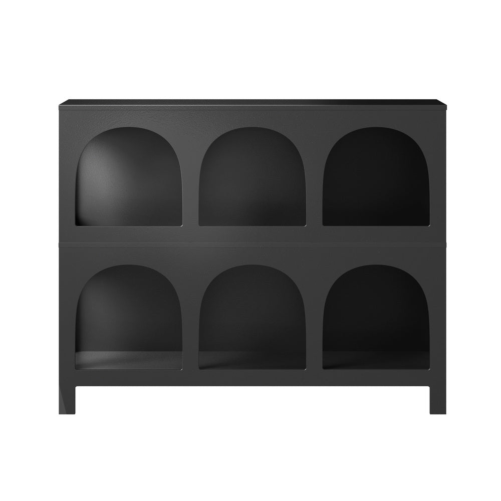 Oikiture Display Shelf Storage Stand Bookshelf Black-Bookshelf-PEROZ Accessories