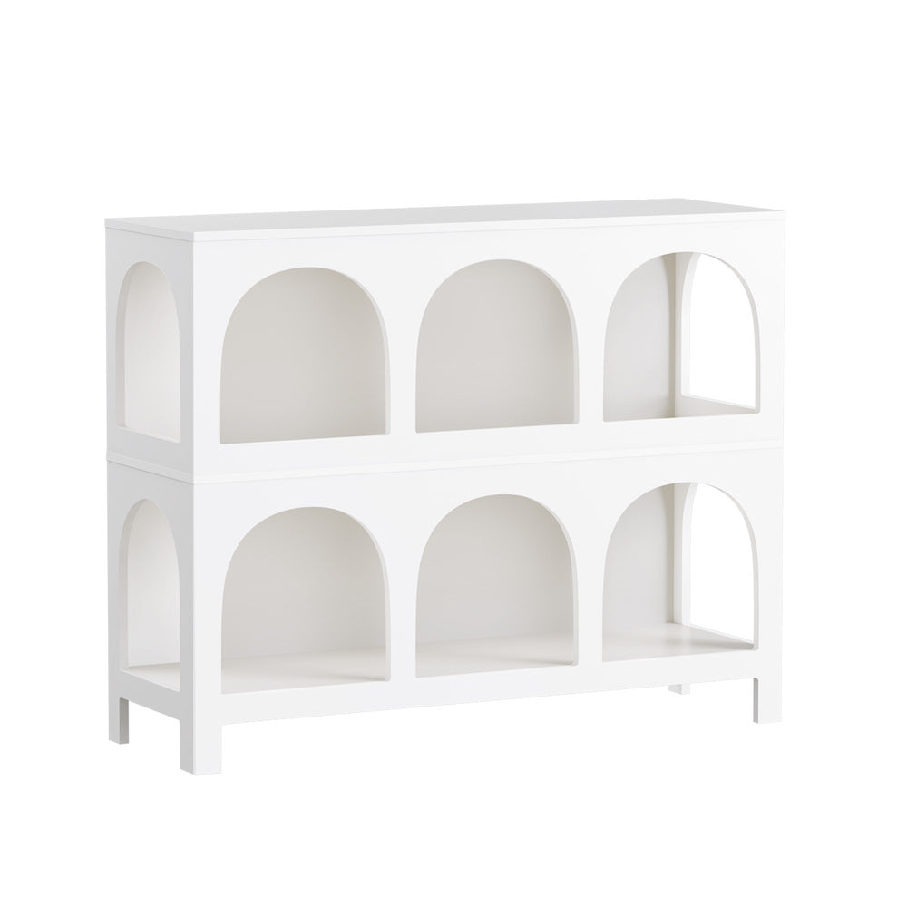 Oikiture Display Shelf Storage Stand Bookshelf White-Bookshelf-PEROZ Accessories