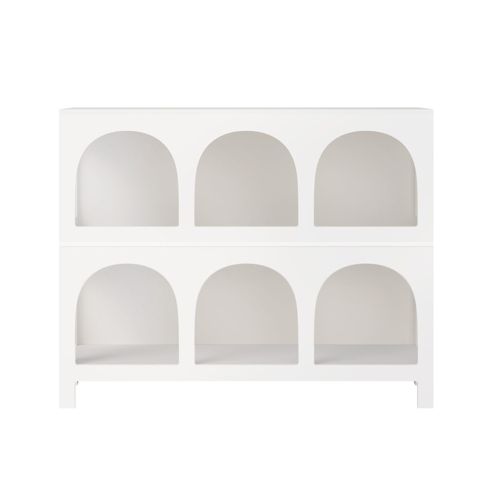 Oikiture Display Shelf Storage Stand Bookshelf White-Bookshelf-PEROZ Accessories