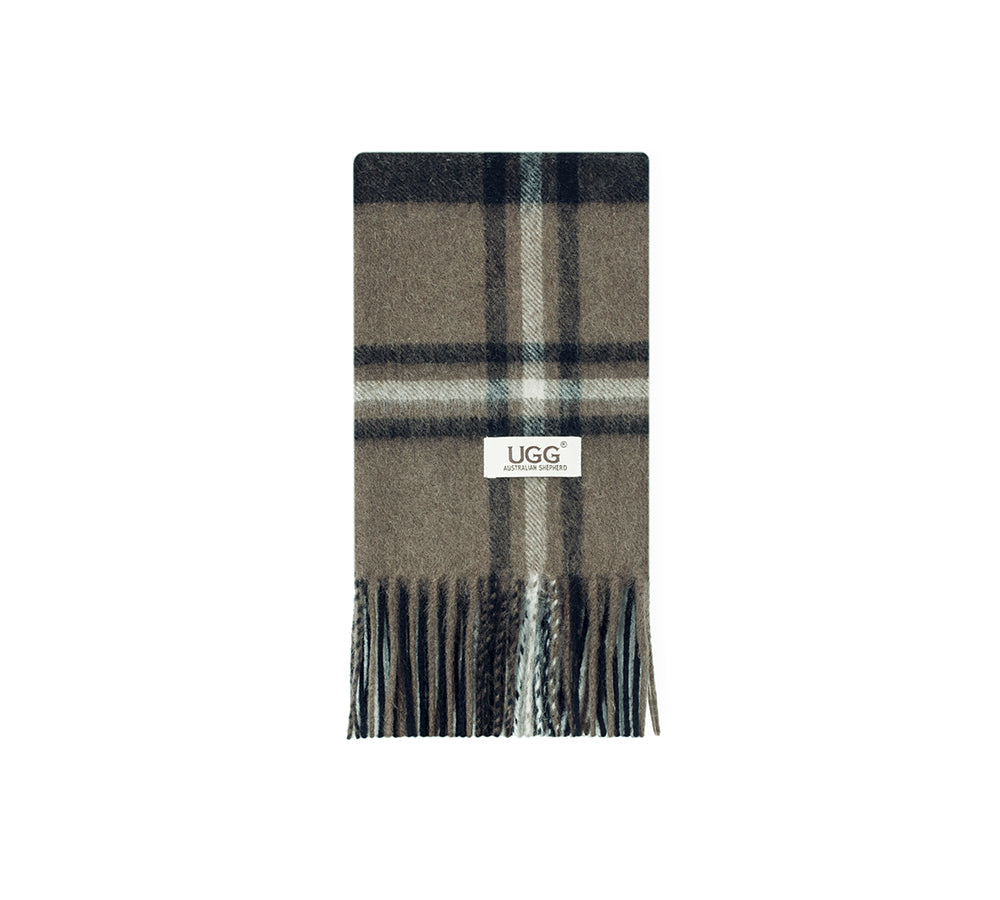 AUSTRALIAN SHEPHERD 100% Wool Check Scarf Snovia