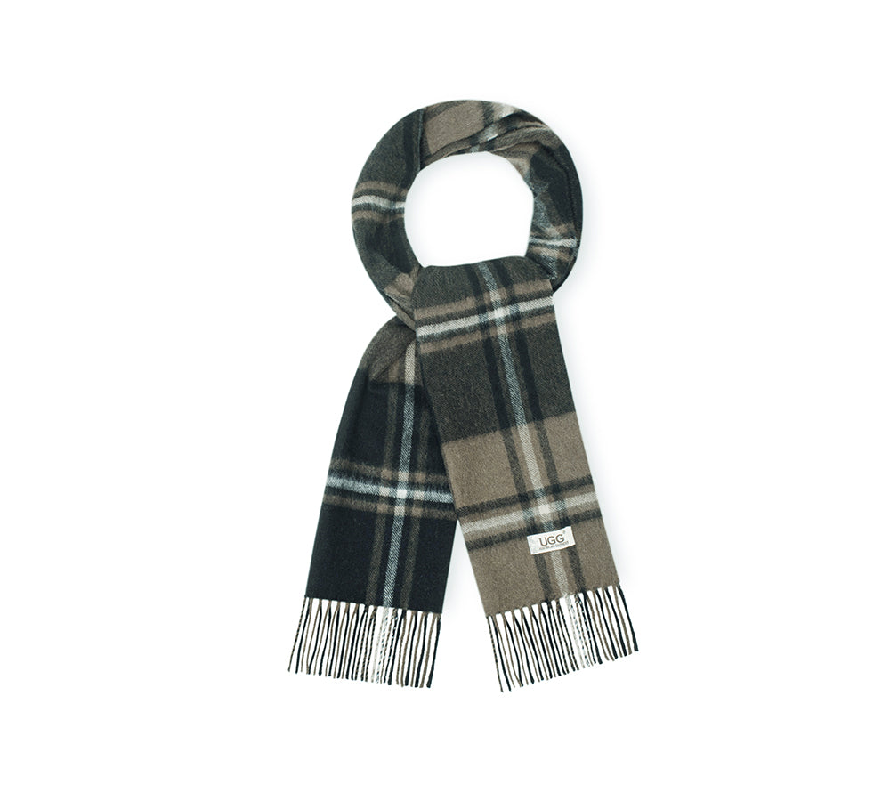 AUSTRALIAN SHEPHERD 100% Wool Check Scarf Snovia
