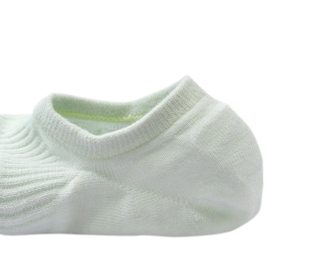 EVERAU Cotton Ankle Shallow Mouth Fleura Socks One Pair