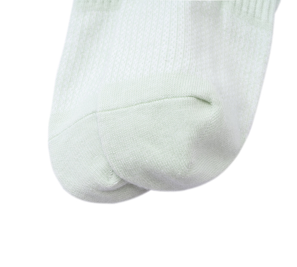 EVERAU Cotton Ankle Shallow Mouth Fleura Socks One Pair