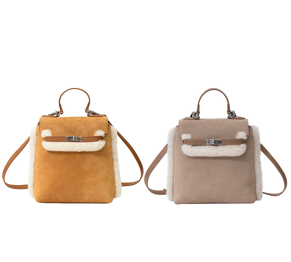 AUSTRALIAN SHEPHERD Women Fluffy Wool Adjustable Strap Over Shoulder Kenny Bag