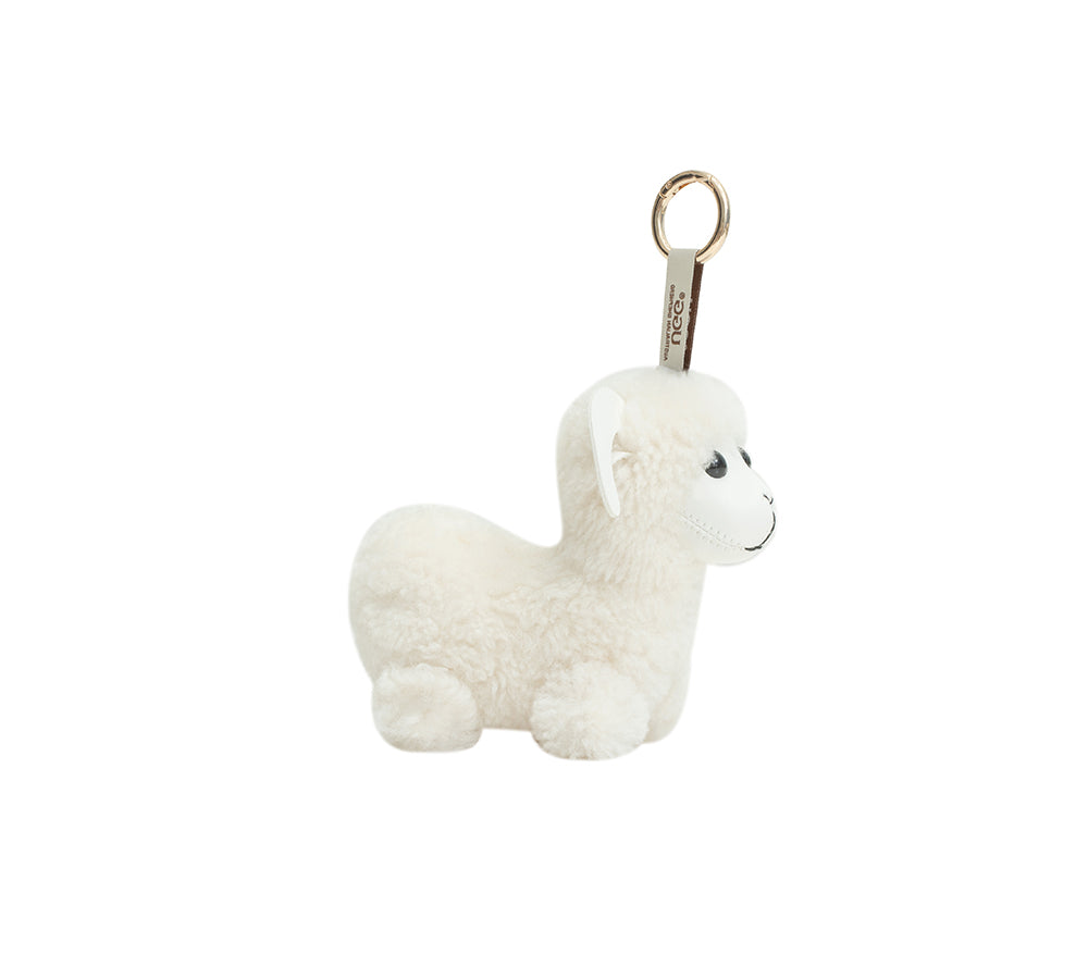 AUSTRALIAN SHEPHERD Fluffy Wool Sheep Puffle Keyring