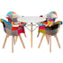 1 Artiss Dining Table and 4 Chairs Set DSW White-Furniture > Dining > Dining Tables-PEROZ Accessories
