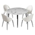 1 Artiss Dining Table and 4 Chairs Set Marble White-Furniture > Dining > Dining Set-PEROZ Accessories