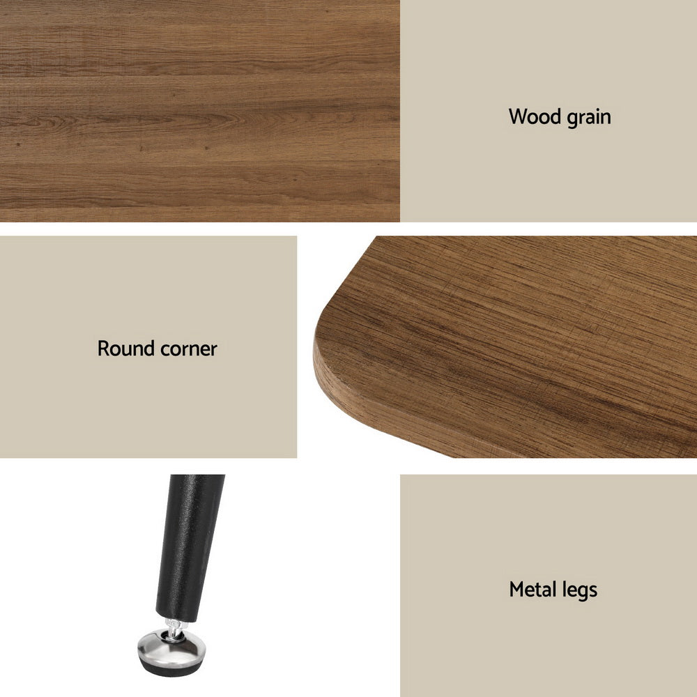 1 Artiss Dining Table and 4 Chairs Set Grey Metal-Furniture > Dining > Dining Set-PEROZ Accessories