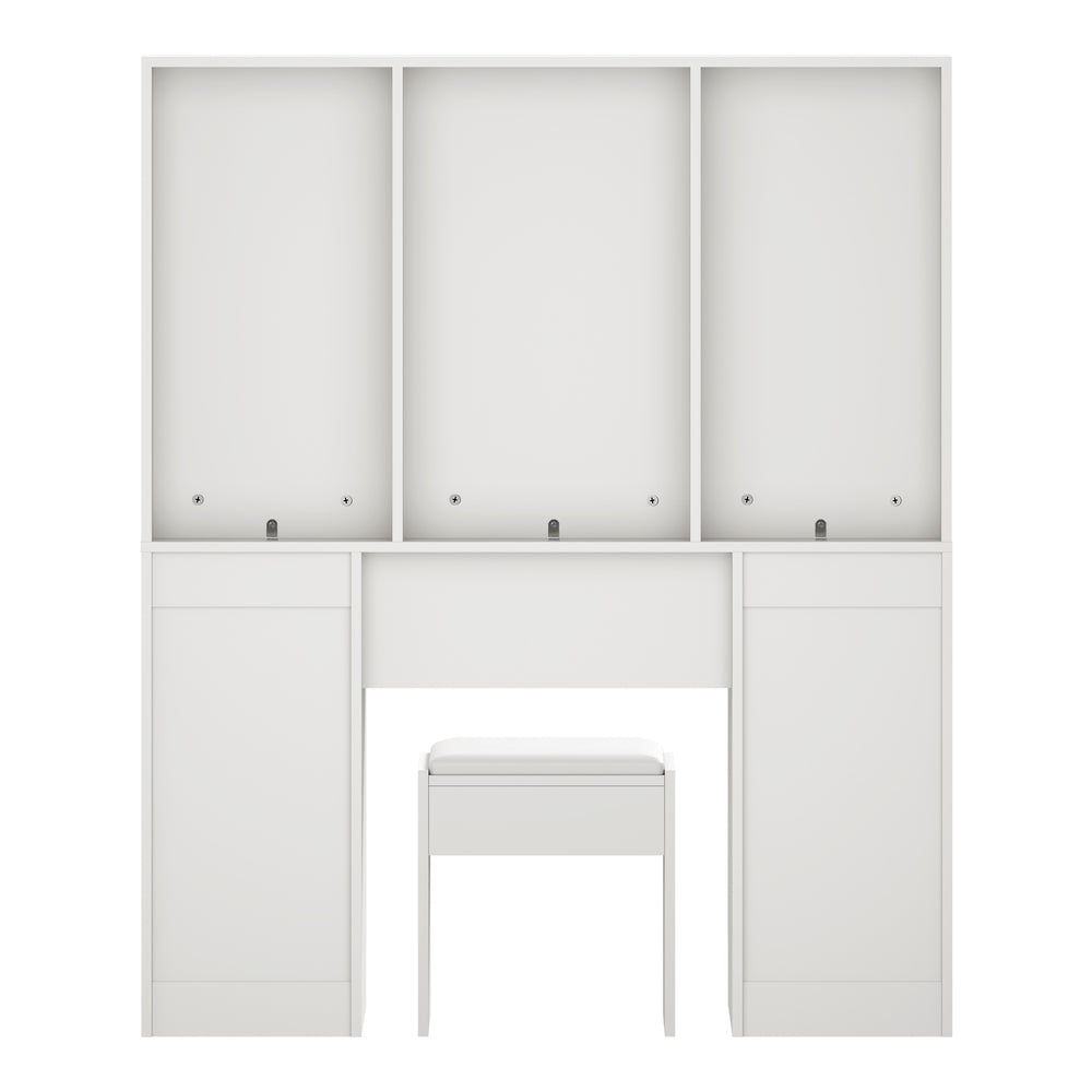 Oikiture Dressing Table Large LED Mirror White-Dressing Table-PEROZ Accessories