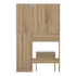 Oikiture Dressing Table Stool Set LED Light Natural-Dressing Table-PEROZ Accessories