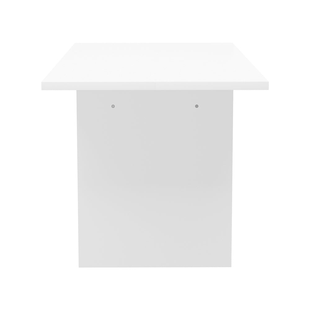 Oikiture 180cm Dining Table Rectangular Timber White-Dining Table-PEROZ Accessories