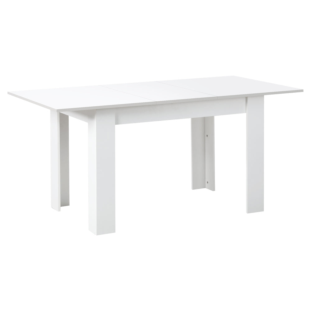 Oikiture 160cm Extendable Dining Table Cafe Table White-Dining Table-PEROZ Accessories