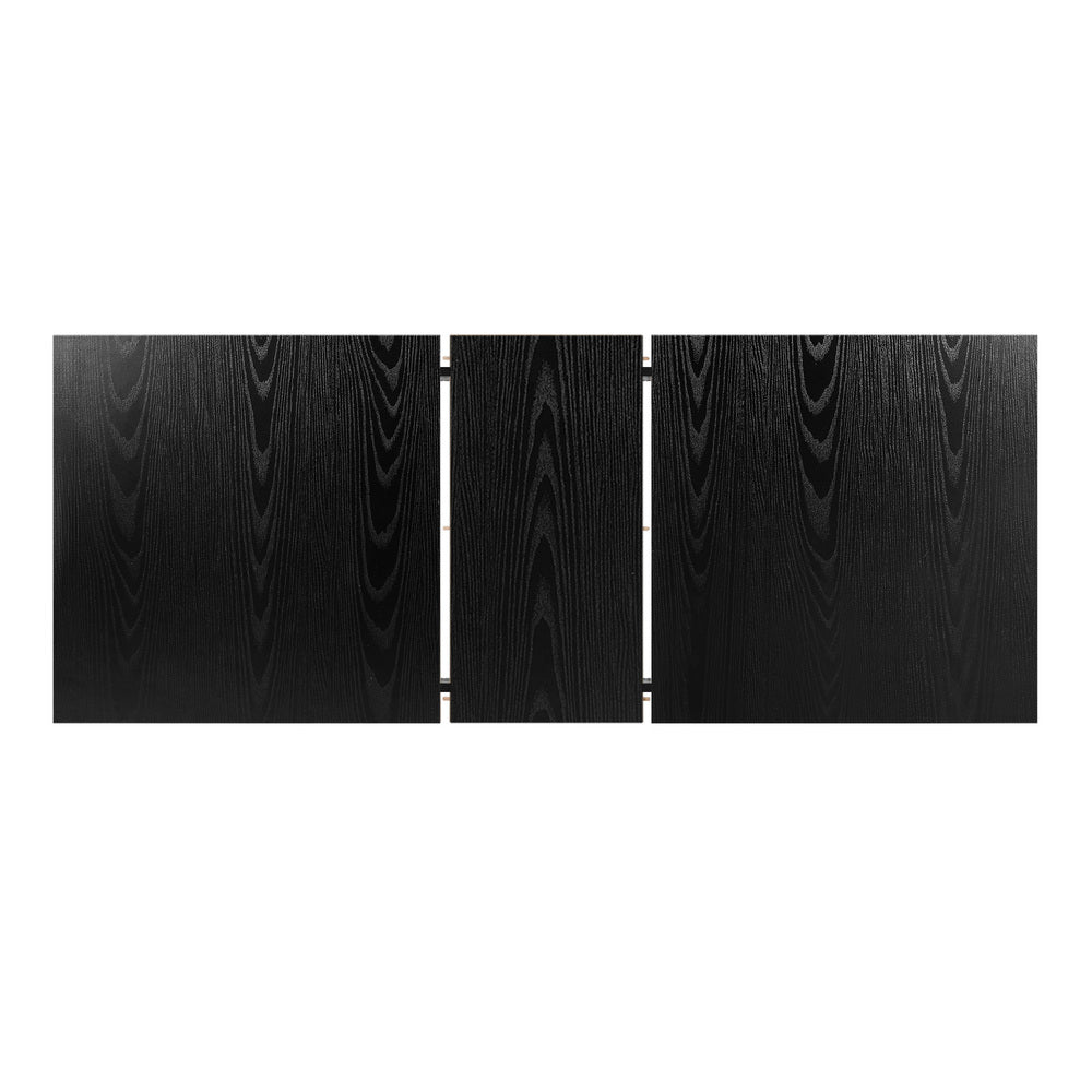 Oikiture Extendable Dining Table 1.2-1.6m Wooden Kitchen Table Black-Dining Table-PEROZ Accessories